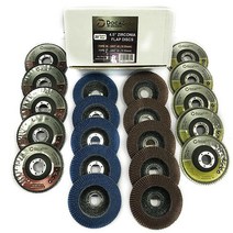 DocaDisc 11.4cm(4.5인치) 플랩 디스크 (20팩 모음) 40/60/80/120 그릿 타입 29 전문가 등급 지르코니아 알루미나 연마 그라인딩 휠 및 샌딩, Type 27 and Type 29 - Variety