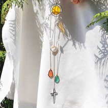 스테인글라스 십자가 썬캐쳐 드림캐쳐 교회 인테리어 소품 묵주, 더블화이트