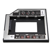 Universal SATA 2nd HDD SSD 하드 드라이브 캐디 9.5mm CD / DVD-ROM 광 베이 용 HDD Sataii SDD 하드 디스크 브래킷, 검정, 하나