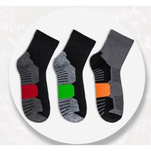 베럴나잇 남성 논슬립 고탄력 스포츠양말 등산양말 작업양말 6켤레 SET, 레드2+오렌지2+그린2