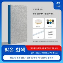 방음벽 보드 차음 방음재 자재 흡음재 흡음 부스 판넬, [두께 5cm] 밝은 회색 100cm50cm장