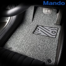 만도 지프 레니게이드 코일매트 자동차 바닥 카매트 트렁크, 17mm 일반형, 실내매트(1열+2열)-그레이