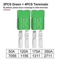 전동 공구 장비 전원 2 극 커넥터 빠른 플러그 자동차 배터리 | UPS 케이블 터미널 DC 600V 50A, 06 Green 2 Set_01 DC600V 50A