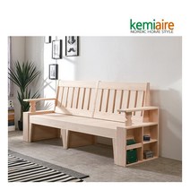 [케미에르] 편백나무(무절) 4인 원목쇼파 KMD-403, 모델:KMD403