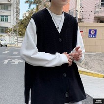가바바 남성 아우터 아메카지룩 연출하기 좋은 V넥 조끼가디건 G68051