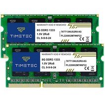 Timetec 16GB KIT2x8GB DDR3 1333MHz PC3-10600 비 ECC 언버퍼드 1.5V CL9 2Rx8 듀얼 랭크 204 핀 SODIMM 랩탑 노트북 PC 컴, 4GBTimetec