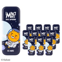 임팩트 카카오프렌즈 민트 무설탕 캔디 스페이스어드벤처 아이스 민트 12개 독일산 직수입, 14g