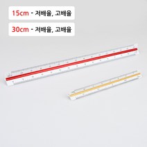 저배율 고배율 삼각스케일 제도용방안자 15cm, 제품선택, 30cm - 고배율