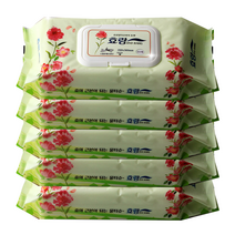 CAREMATE [특대형] 효랑 물티슈 60매 두툼한 엠보타입 안심물티슈, 5팩