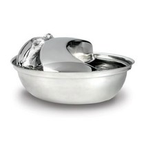 파이오니아 강아지 고양이 정수기 [Pioneer Pet] Stainless Steel Fountain Raindrop Design 60oz, 단품
