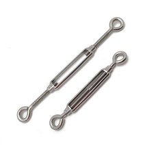 스텐 와이어 로프 줄 1M절단 클립 도르래 턴버클 공예용 액자걸이 빨래줄 0.8mm~8mm, 3.스텐 턴버클, 5mm, 1개
