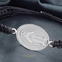 실버 기적의패 팔찌 성모상 매듭 은팔찌 실버팔찌 천주교 성당 기념일 선물 블랙 매듭끈 팔찌 실버 실크줄 팔찌 남자팔찌 여자팔찌 기념일 선물 남녀공용 주얼리 골드앤실버 03