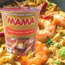 태국 똠양꿍 라면 마마 쉬림 크리미 컵 똠양꿍 새우맛 라면 70g x 20개 새우면
