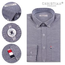 크리스챤 남자 폴리혼방 무지 긴소매 정장셔츠 CR99 (navy)