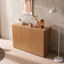 잉글랜더 메리 1200 높은 수납장(3도어형), 내츄럴