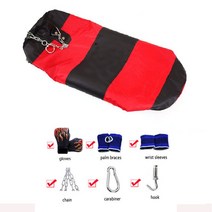 격투기 샌드백 6080100120cm 샌드백 두꺼운 캔버스 펀칭 무에타이 훈련 빈 권투 가방 장갑 랩 팜 슬리브, 02 80cm