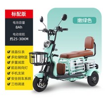 삼륜전기스쿠터 세발오토바이 삼륜 화물 배달 노인 전동차, 리튬전지-8A는 약 30km (연두색), 48V