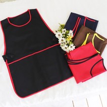 (주)더해피 가정 미술 미용 수예 카페 업소 손님용 핸드메이드 앞치마 모음, 요양보호사 앞치마-브라운