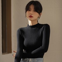 블링앤수 터틀 긴팔 기본핏 캐주얼 무지 니트 AZZ003