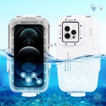 카메라 방수 하우징PULUZ for iPhone 12/12 Pro Waterproof Case 40m/130ft 360° Full Body Protection, 한개옵션0