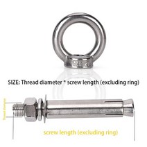 웨지앙카 동공 케미칼 세트 스트롱 드롭인 앙카 확장 볼트 기초 볼트 304 스틸, m12x150, 크기