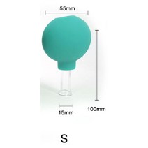 바디 컵 진공 부항기 얼굴 피부 탄력 복원 리프팅 페이셜 노화 지연 마사지 도구, Green-1 2개