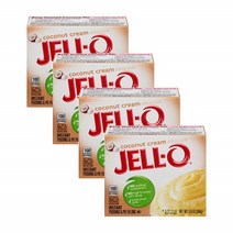 JELL O 젤로 코코넛 인스턴트 우유 푸딩/파이 믹스 96g 4팩