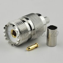 Rf 전기 와이어 터미널 uhf 암 잭 압착 동축 케이블 용 스트레이트 커넥터 rg58 rg142 rg400 lmr195, 한개옵션0