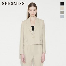 [쉬즈미스(SHESMISS)] [쉬즈미스] 싱글 원버튼 숏 자켓_SWSJKM21050_BK