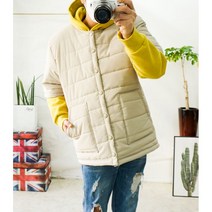 남자 빅사이즈패딩 반팔점퍼 오버핏 블루종 경량 패딩점퍼