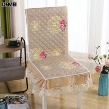 사계절 가정용 올인원 쿠션 의자커버 식탁 의자커버 의자커버 식탁 의자커버 식탁 의자쿠션 등받이 미끄럼방지 모던 심플, 크라운-카-레이스레이스스타일, 점프슈트매트몇개찍어야돼요.