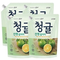 참그린 청귤 주방세제리필1kg, 1kg, 4개