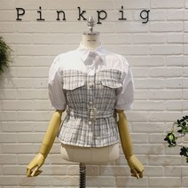 핑크피그 트위드벨트블라우스(PPA21BL1102)