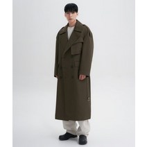 [깡스타일리스트 콜라보] SASAKI 더블 포켓 트렌치 코트 DARK KHAKI [인사일런스 INSILENCE X KKANGSTYLIST] Double Pocket Trench C