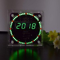 4세대 DIY EC1838B DS1302 조명 제어 회전 LED 시계 키트 타이머, 01 green 2