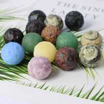 30MM 달 보석 공 자연 치유 크리스탈 구 조각 공예 유성 분화구 돌 위카 글로브 악세사리 장식 수집품, 20 PCS, Random