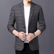 긴팔수트 공제함 캐쥬얼 양복 정장 가을 남자 체크 쁘띠 코트 청년 트렌드 비지니스 FX 4997447436
