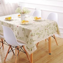 식탁보 테이블보 유럽 ​​직사각형 인쇄 꽃 코튼 린넨 현대 커피 티 테이블 천으로 홈, 140x220cm, 살구