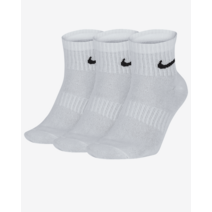 [K235570][나이키공식] 나이키 NIKE 에브리데이 라이트웨이트 트레이닝 앵클 삭스 스포츠 양말(3켤레) SX7677_100EG_235570 온라인 정품 판매점 국내직송, M (240-270)
