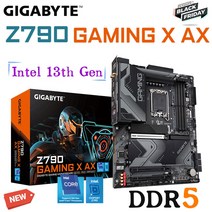 Z690 기가 바이트 Z790 게임 X AX 마더 보드 지원 LGA 1700 인텔 13 세대 및 12 CPU DDR5 128GB 7600MHz R, 한개옵션0