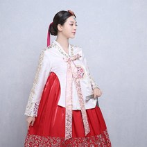 한국 전통 한복 생활 웨딩 촬영용 프로필 여성 의상