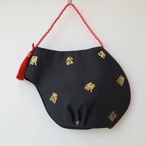 문자 금박 검정 조바위 여아 아기 돌 백일 한복 모자