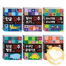 삼성출판사 한글 12주 세트 덧셈뺄셈 받아쓰기 구구단곱셈기초 창의미술 좌뇌 우뇌 개발 유아학습, 한글 12주 세트 (전3권)
