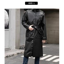 패셔너블 우비 트렌치 스타일 레인코트 L 여행필수품