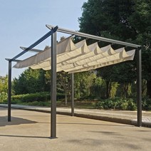 야외 햇빛 가림막 차광막 테라스 그늘막 썬텐트 옥상 천막 방수포 파고라 정자, 4x3m 선반 + 녹색 방수포