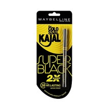 Maybelline New York 새로운 The Colossal Kajal - 슈퍼 블랙 (2X 블랙) 방수 16시간 강도. 185584