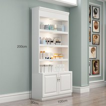상품 진열대 4단 스탠드 인테리어 맞춤 소품 철제 진열장, 200x100x30화이트, 1개