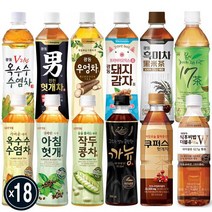 롯데 작두콩차 까늉 옥수수수염 우엉 광동 돼지감자차 흑미 헛개 쿠퍼스 17차 식후비법W차, 2.더하다 보리차 500ml 18입