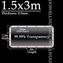 타프스크린 핵사 미니 대형 렉 면 원터치 차박 스크린 캠핑 차량용 타프 사용자 정의 99.9% 투명 PVC 방수, 20 1.5x3m