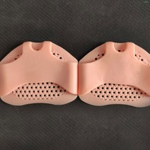 실리콘 앞발바닥 패드 족저근막염 지간신경종 통증 완화 깔창 신발 샌들 구두 골프화 중족골 하이힐 쿠션 신축성 착용감 편안함 벌집형 마찰 압력 분산 건강한 발 와이드 스킨, 1개